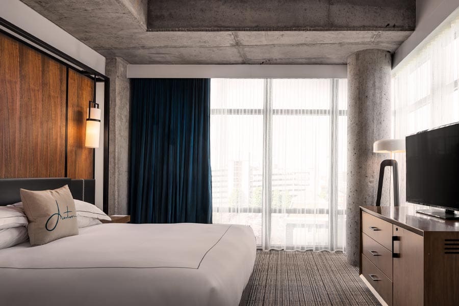 Kimpton Aertson Hotel Room with Concrete Accents, Nashville, Tennessee