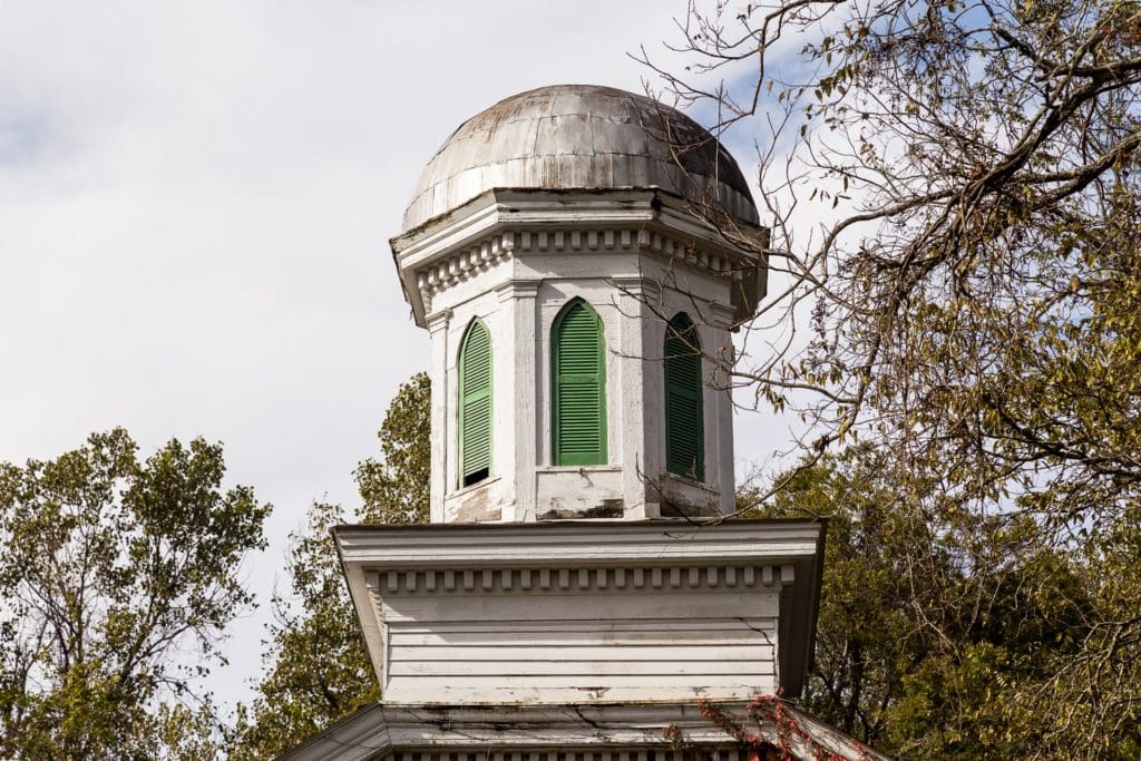 Haunted Ghost town of Rodney, Mississippi - First Baptist Church Dome Architecture