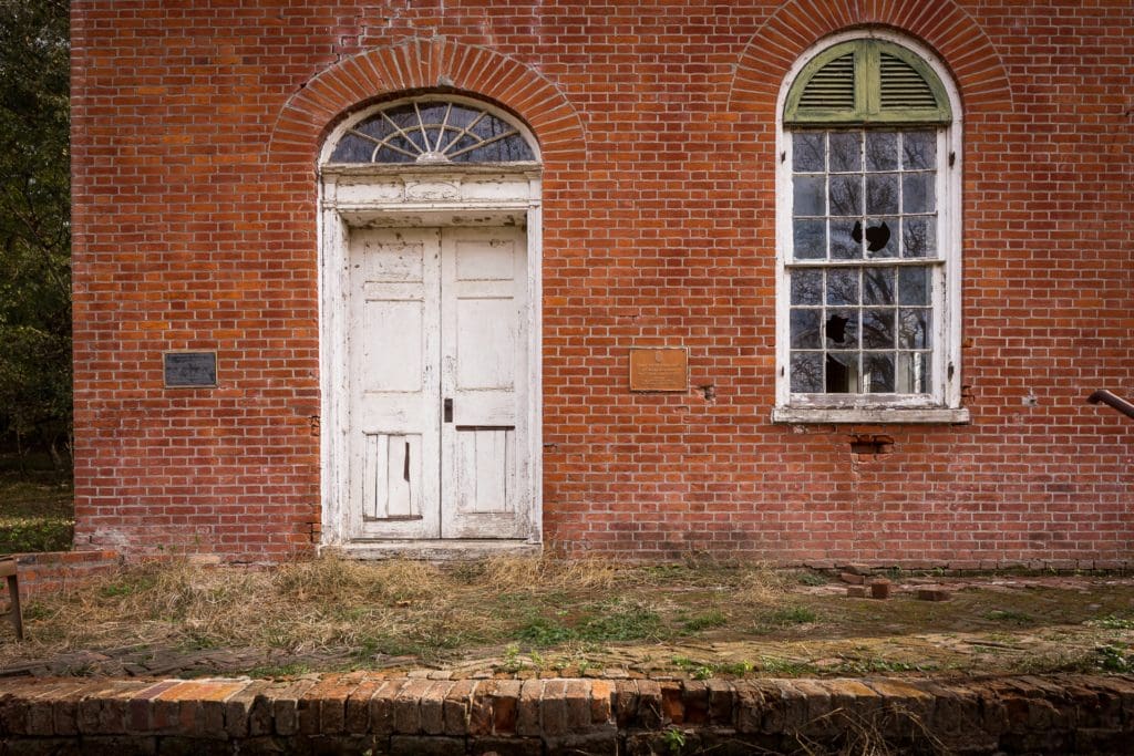 Haunted Ghost town of Rodney, Mississippi - Presbyterian Church Architecture - Exterior Photographer