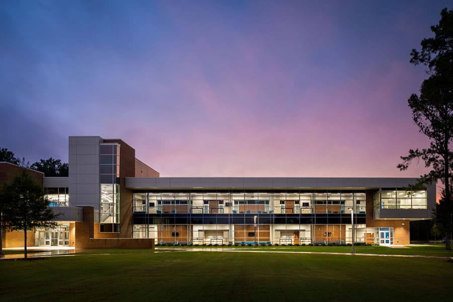 University of Alabama at Huntsville. Morton Hall Addition. Exterior Architecture Photographer by NVP Architects