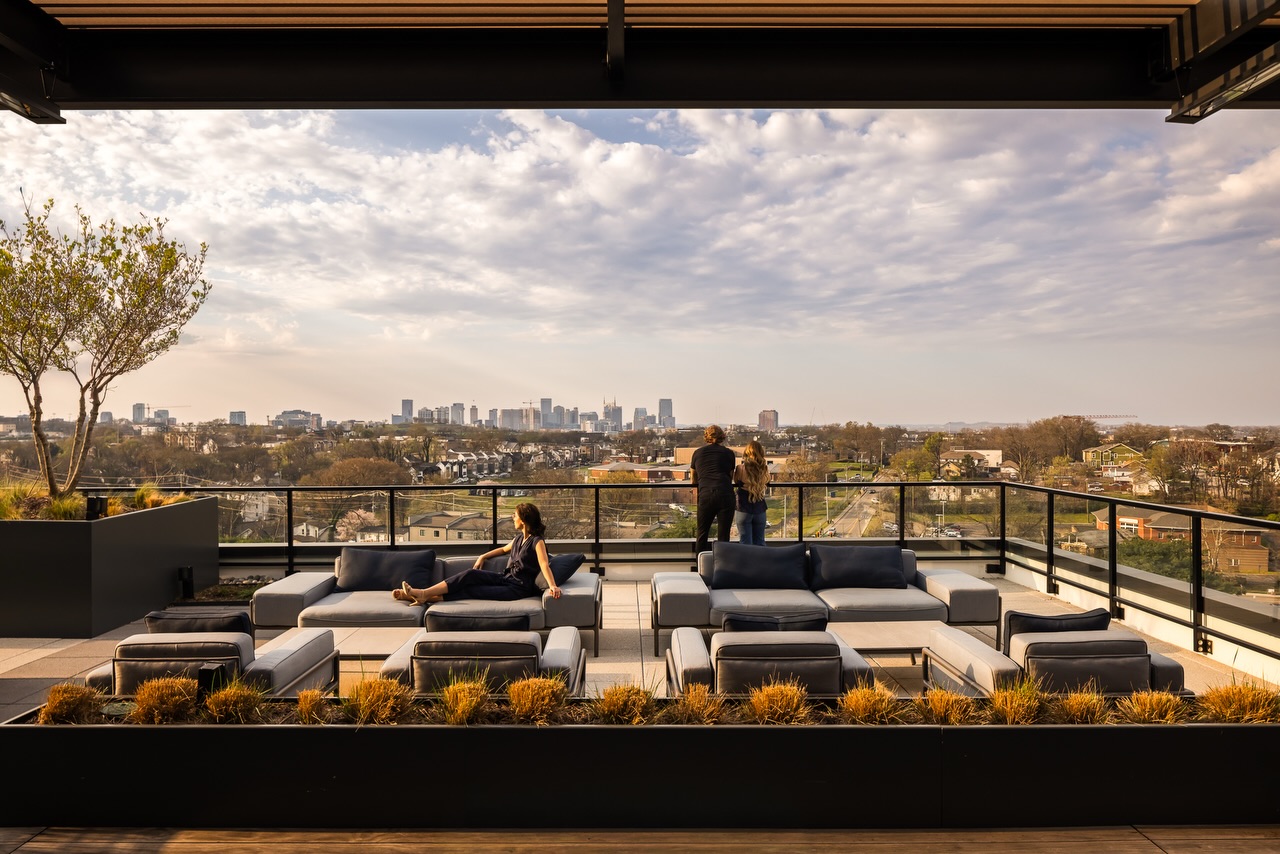 Exteriors at 445 Park Commons next to Geodis Park. #architecturalphotography #architecture #drone @smithgeestudio @massengale.logan @leann.fosterr